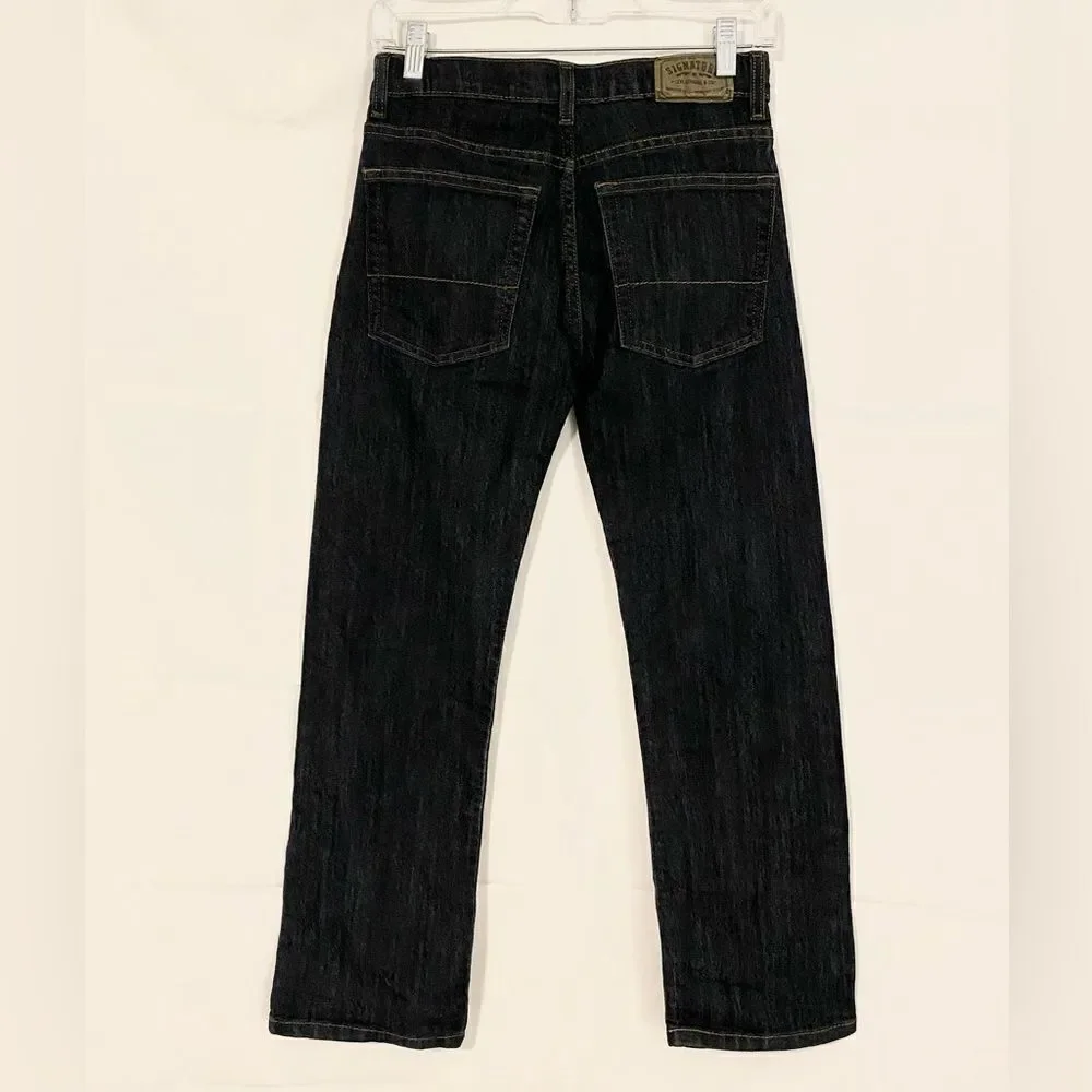 Boys Levi’s slim straight adjustable waist dark blue wash denim jeans. Size 14 R